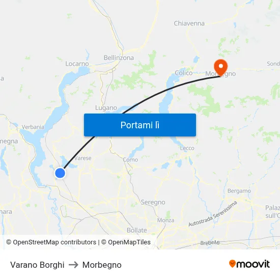 Varano Borghi to Morbegno map