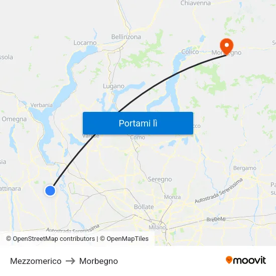 Mezzomerico to Morbegno map