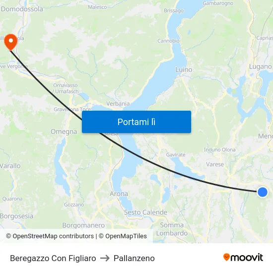 Beregazzo Con Figliaro to Pallanzeno map