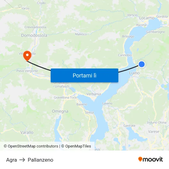 Agra to Pallanzeno map