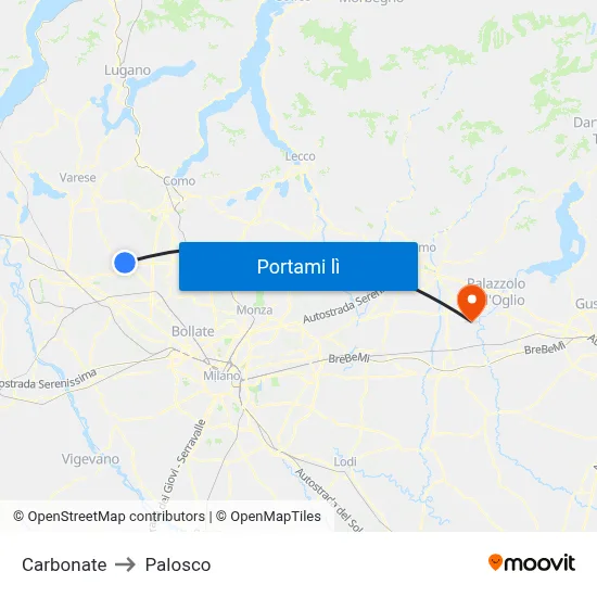 Carbonate to Palosco map