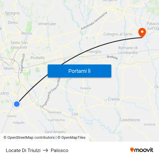 Locate Di Triulzi to Palosco map