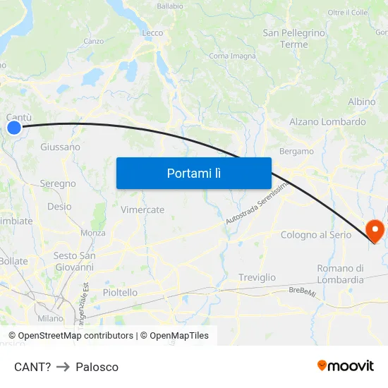 CANT? to Palosco map