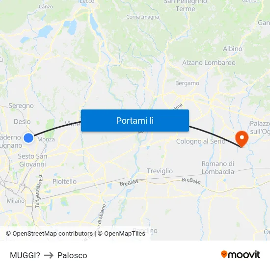 MUGGI? to Palosco map