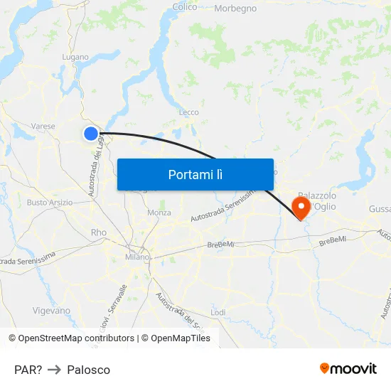 PAR? to Palosco map