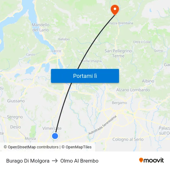 Burago Di Molgora to Olmo Al Brembo map