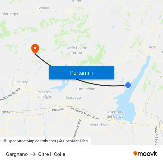Gargnano to Oltre Il Colle map