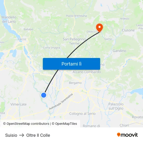 Suisio to Oltre Il Colle map
