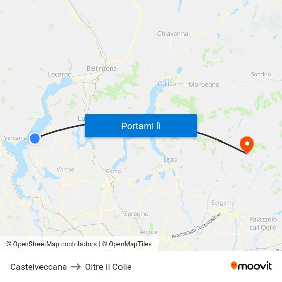 Castelveccana to Oltre Il Colle map