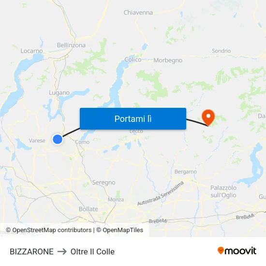 BIZZARONE to Oltre Il Colle map