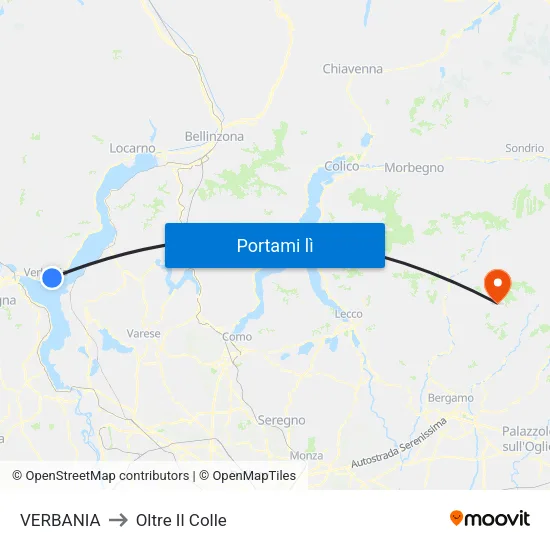 VERBANIA to Oltre Il Colle map
