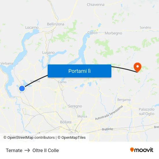 Ternate to Oltre Il Colle map