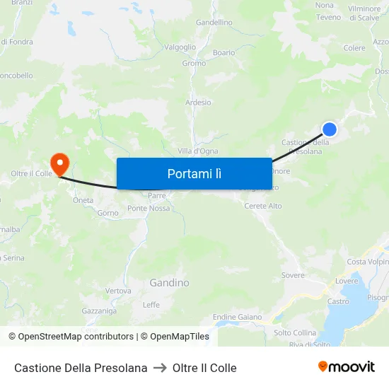 Castione Della Presolana to Oltre Il Colle map