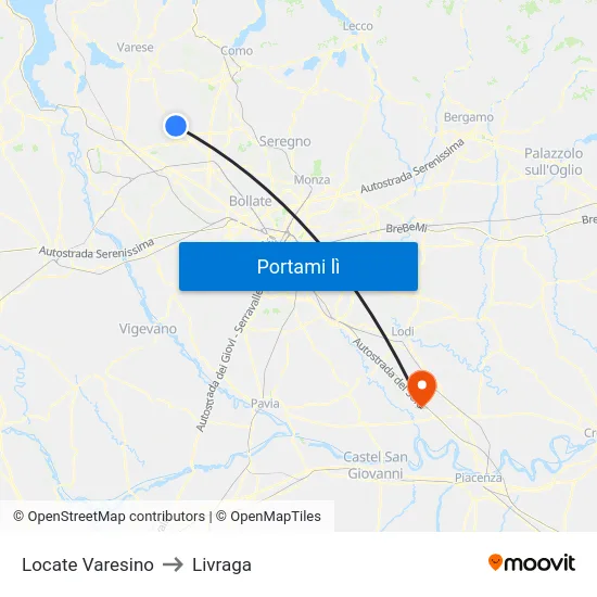 Locate Varesino to Livraga map