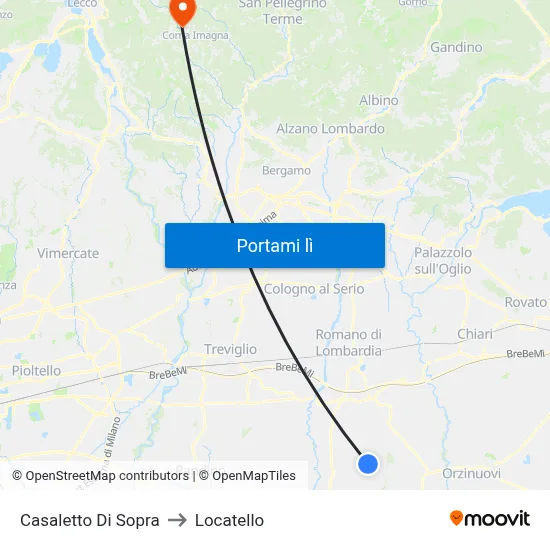 Casaletto Di Sopra to Locatello map