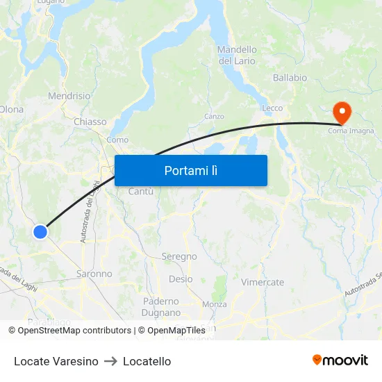 Locate Varesino to Locatello map