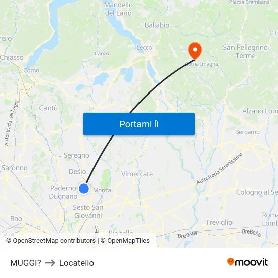 MUGGI? to Locatello map