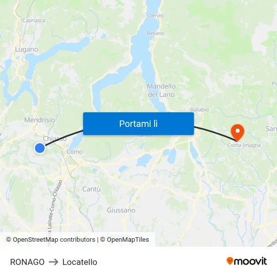 RONAGO to Locatello map