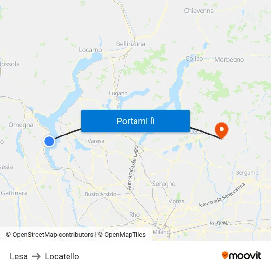 Lesa to Locatello map