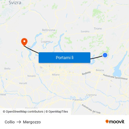 Collio to Mergozzo map
