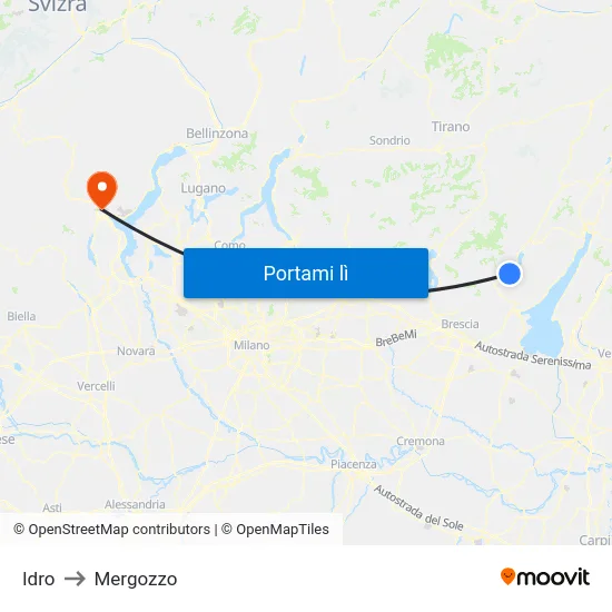 Idro to Mergozzo map