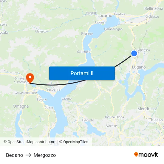 Bedano to Mergozzo map