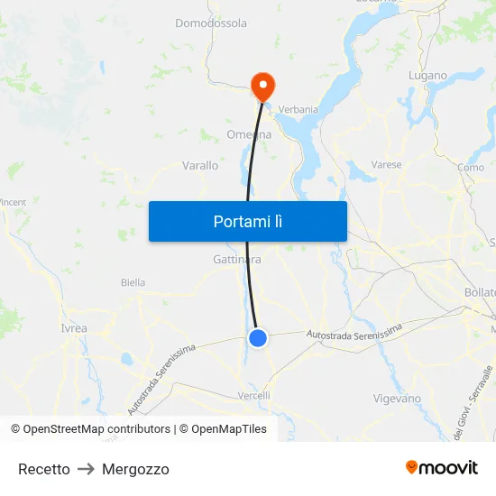 Recetto to Mergozzo map