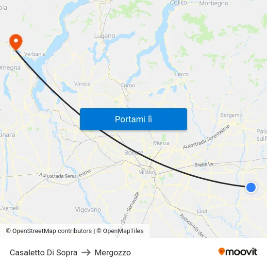 Casaletto Di Sopra to Mergozzo map