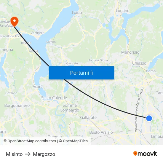 Misinto to Mergozzo map