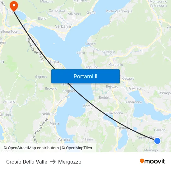 Crosio Della Valle to Mergozzo map