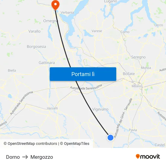 Dorno to Mergozzo map