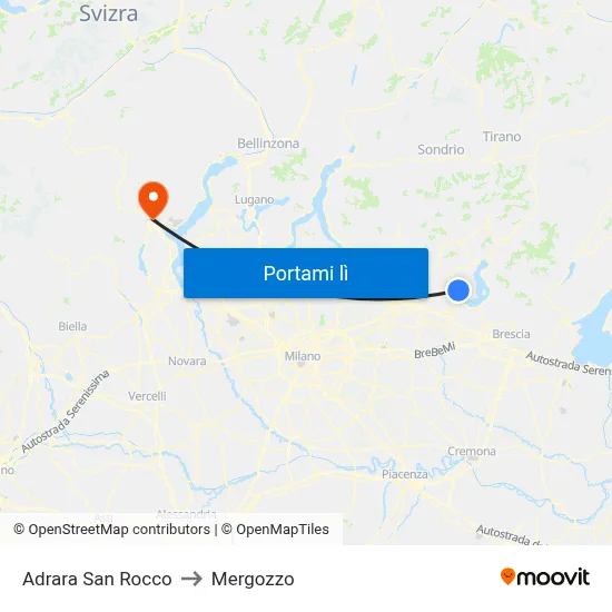Adrara San Rocco to Mergozzo map