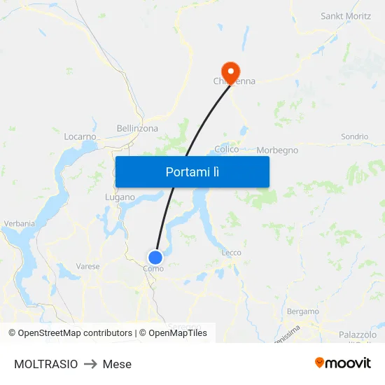MOLTRASIO to Mese map