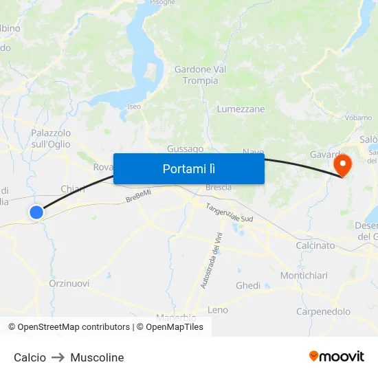 Calcio to Muscoline map