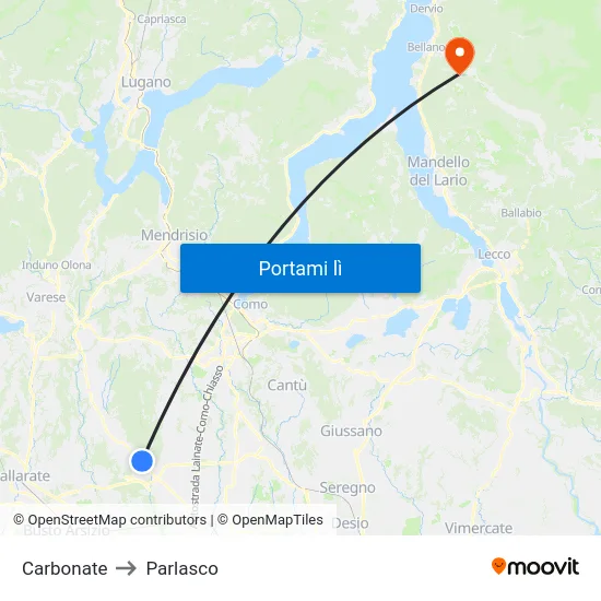 Carbonate to Parlasco map
