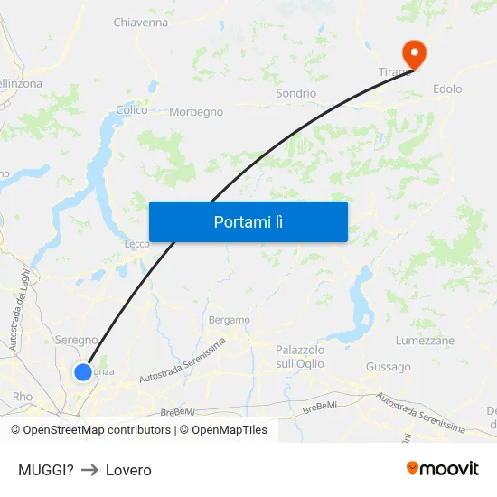 MUGGI? to Lovero map
