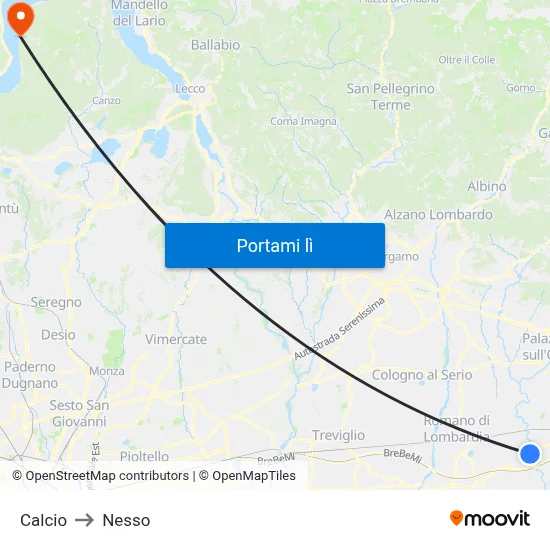 Calcio to Nesso map