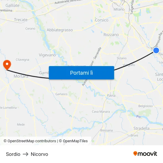 Sordio to Nicorvo map
