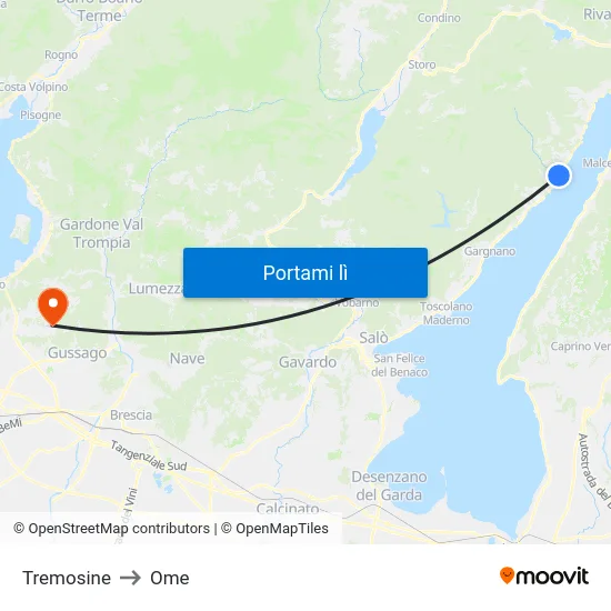 Tremosine to Ome map