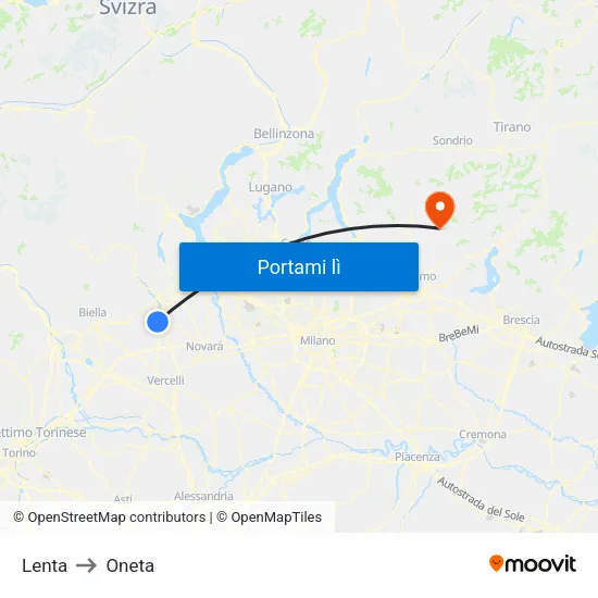 Lenta to Oneta map