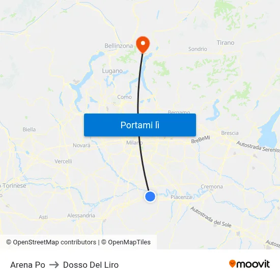 Arena Po to Dosso Del Liro map