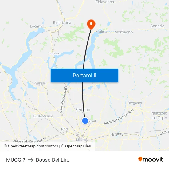 MUGGI? to Dosso Del Liro map