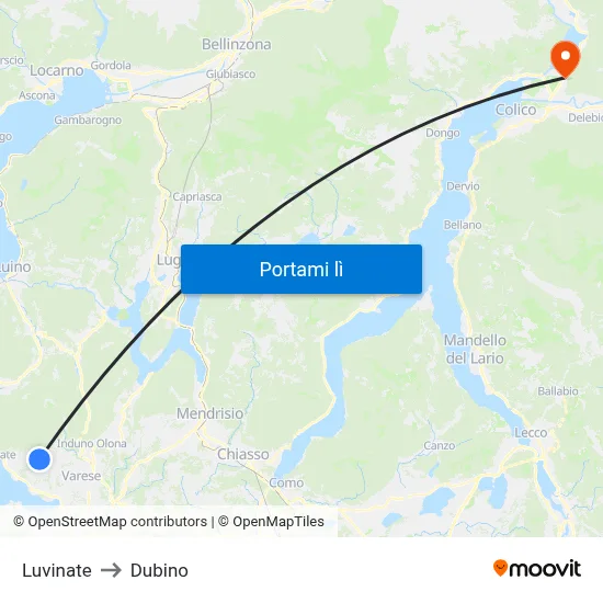 Luvinate to Dubino map