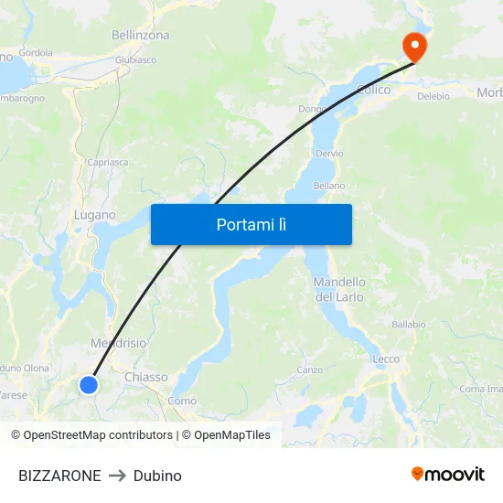 BIZZARONE to Dubino map