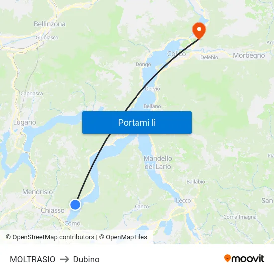 MOLTRASIO to Dubino map