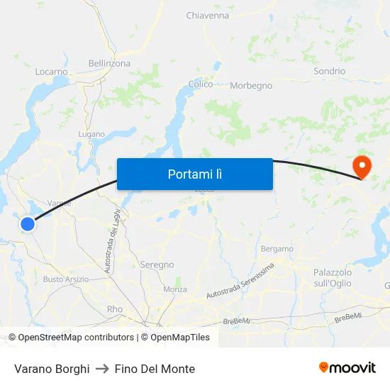 Varano Borghi to Fino Del Monte map