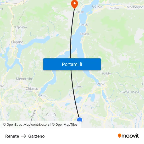 Renate to Garzeno map