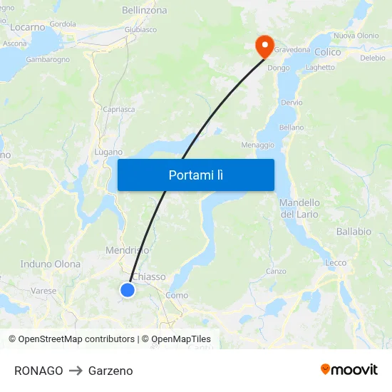 RONAGO to Garzeno map