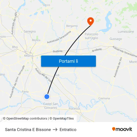 Santa Cristina E Bissone to Entratico map