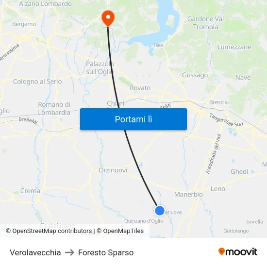 Verolavecchia to Foresto Sparso map